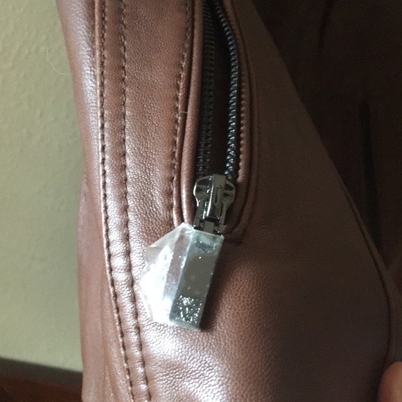 Anne Klein Brown Leather Coat - Picture 3 of 7